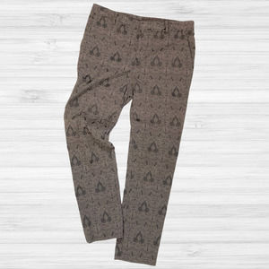 Vintage Size 4 Worthington Brown Damask Pants